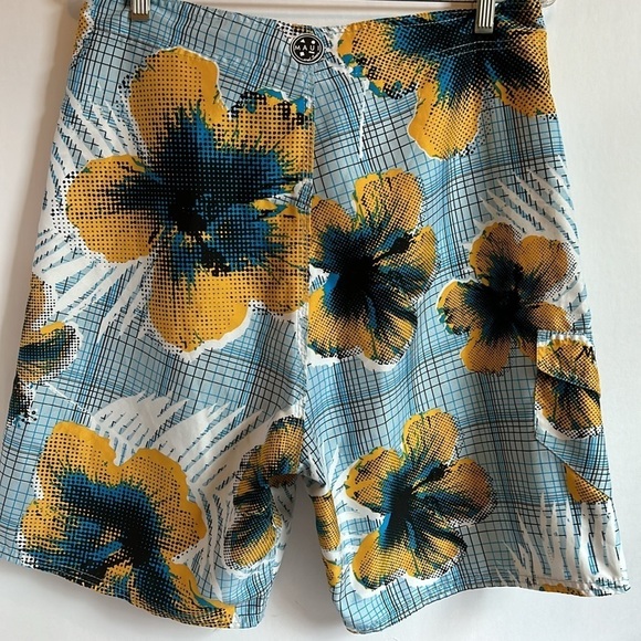 MAUI & SONS Tropical Grid Swim & Surf Shorts Mens 32 Summer Sale $10 - Picture 6 of 9
